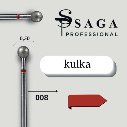 SAGA Professional - Manikűrfej 008 , 5mm