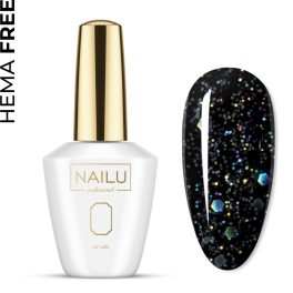 NAILU Professional - Gél Lakk - 718 Black Pearl , 8ml