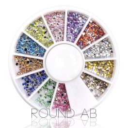   OA Nail System - Carrousel ROUND MULTICOLOR AB - Strasszkövek 