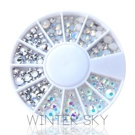   OA Nail System - Carrousel Tri-Color Mix WINTER SKY - Strasszkövek 