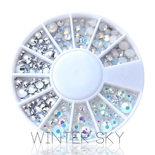 OA Nail System - Carrousel Tri-Color Mix WINTER SKY - Strasszkövek 