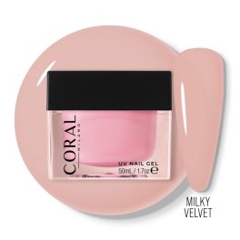 Coral Milano - Builder Gel - Milky Velvet zselé , 50ml 