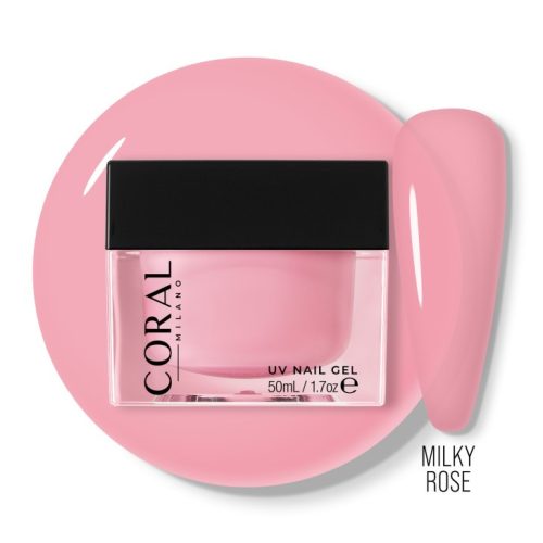 Coral Milano - Builder Gel - Milky Rose zselé , 50ml 