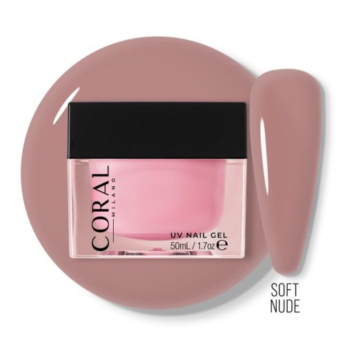 Coral Milano - Builder Gel 3in1 - Soft Nude zselé , 50ml 