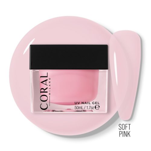 Coral Milano - Builder Gel 3in1 - Soft Pink zselé , 50ml 